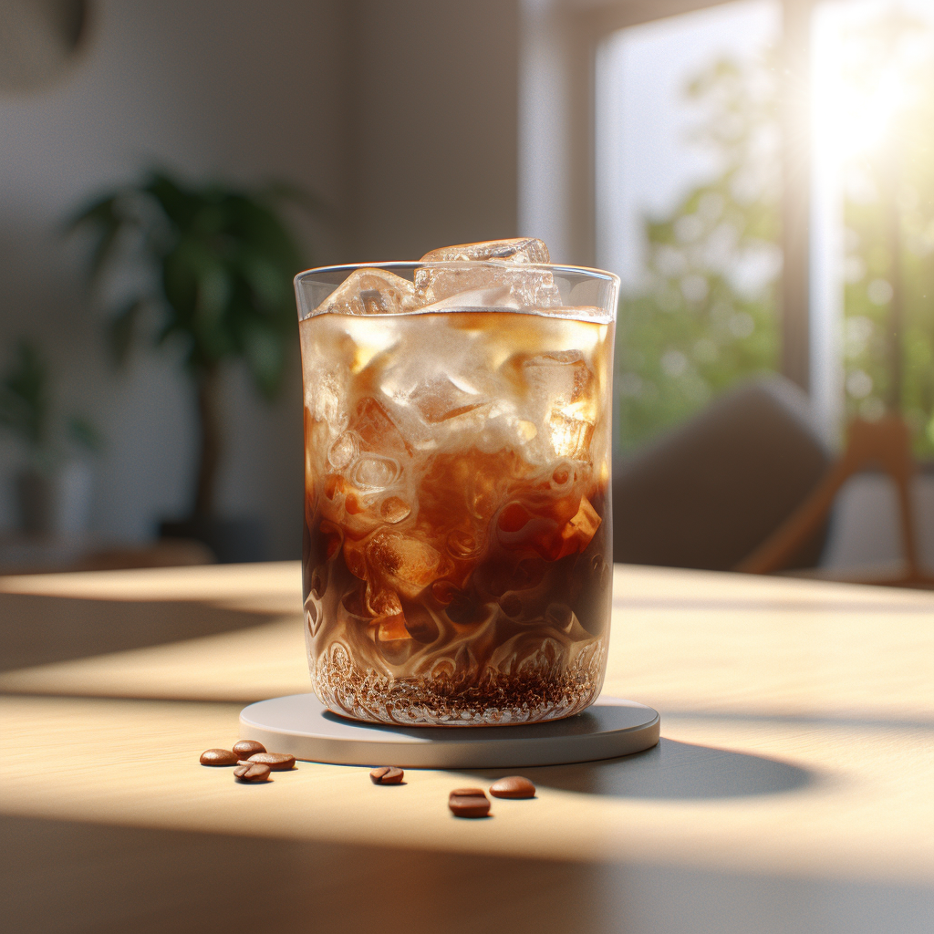 A glass of iced coffee 